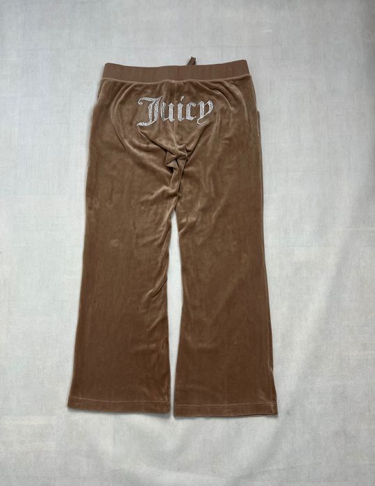 Welurowe Spodnie Juicy Couture big logo oversize baggy nowa kolekcja