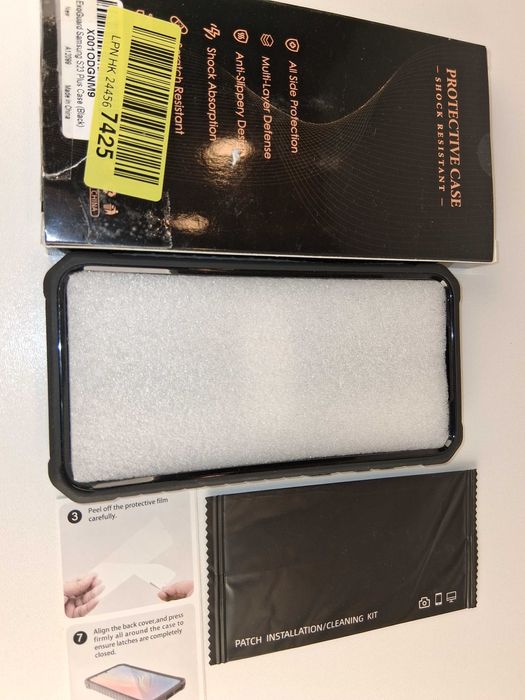 Y024 ExoGuard Pancerne Etui Samsung S23 Plus Czarne Kickstand