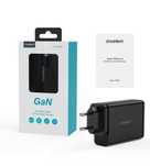Choetech ładowarka GaN 140W 4 porty 2x USB C, 2x USB czarna PD6005