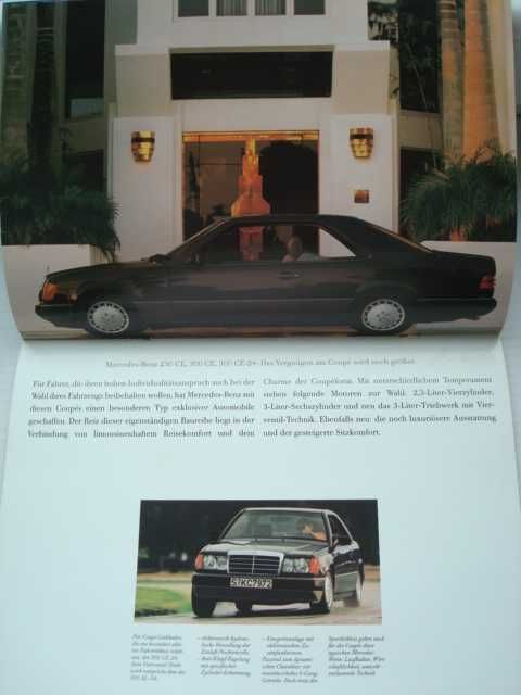 Mercedes W201 W124 prospekt katalog folder MERCEDES W126 R129 rok 1989