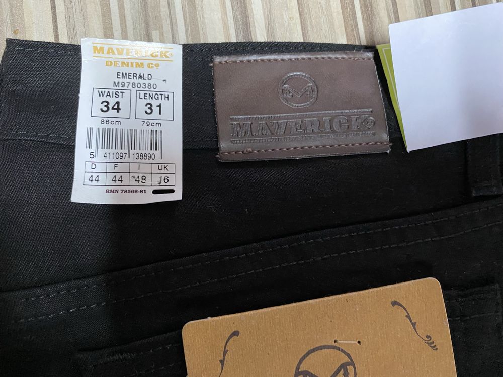 Spodnie męskie jeans 34/31 pas 84 cm komplet 2 sztuki Lee czarne nowe