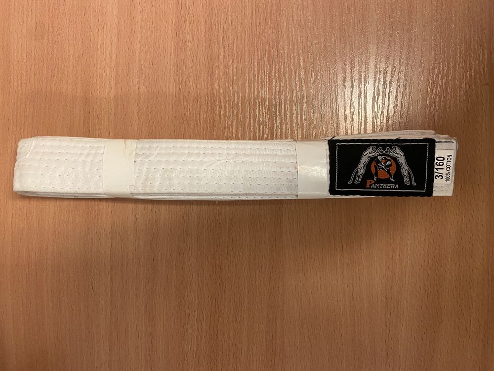 Pas karate biały Panthera 3/160