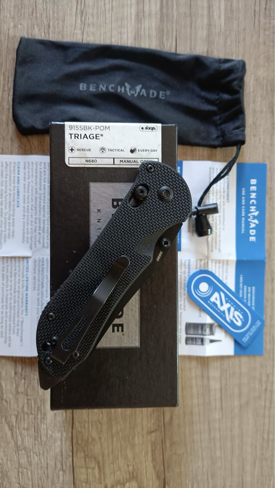 Benchmade Triage 915SBK-POM для пожежників та рятувальників. Оригінал!