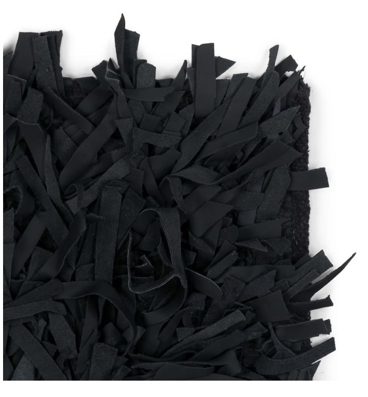 Tapete Shaggy couro genuino 160x230 (em preto ou castanho)