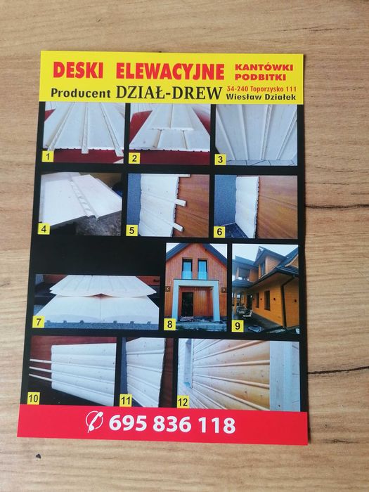 Deska elewacyjna Boazeria Podbitka deska strugana kantowka listwa