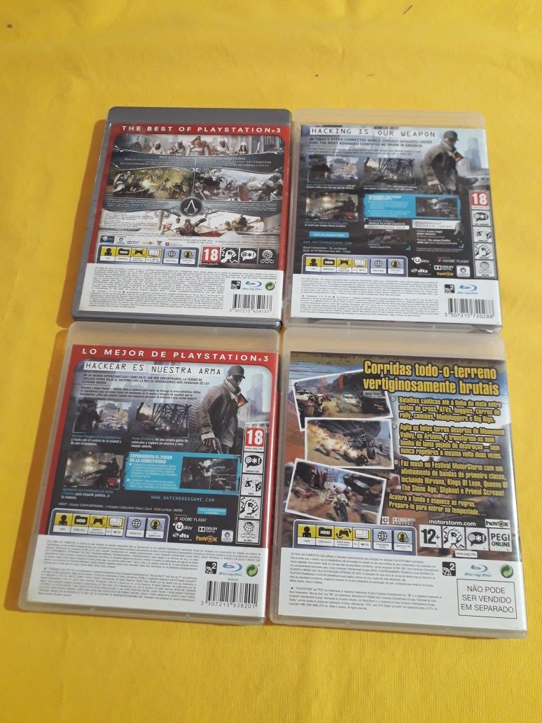 Jogos PS3 - Watch Dogs. Assassin's Creed brotherhood. MotorStorm