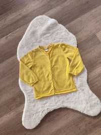 104 H&M żółty sweterek zapinany na guziki