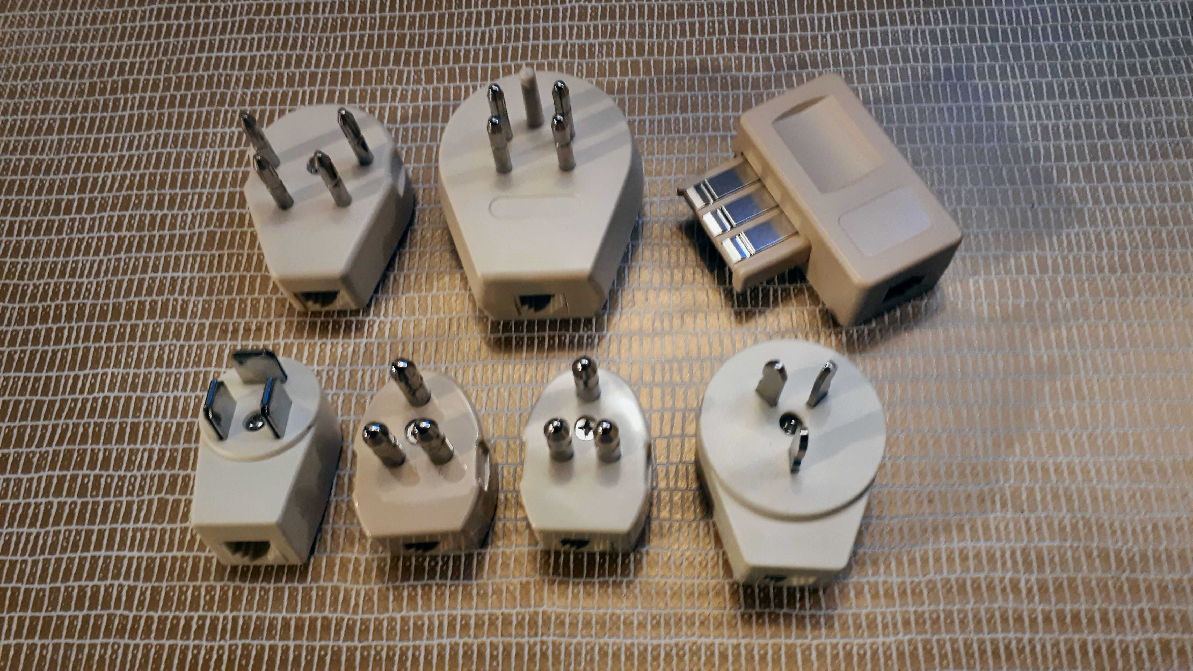 Lote de cabos telefone, tomadas, fichas, adaptadores e filtros ADSL