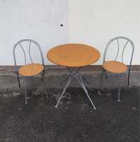 Stół składany z 2 krzesłami