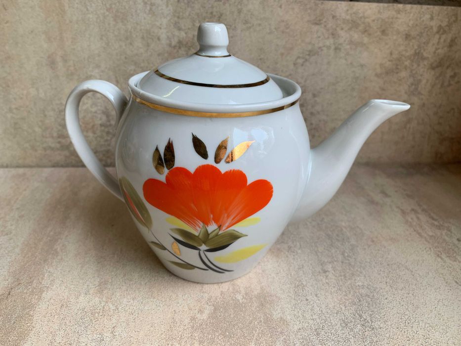 Сервиз ручная роспись Полонное Дружковка посуда чашка чайник блюдце