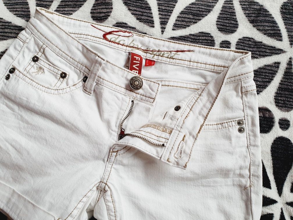 Krótkie spodenki jeansowe, białe, Esprit UK 8