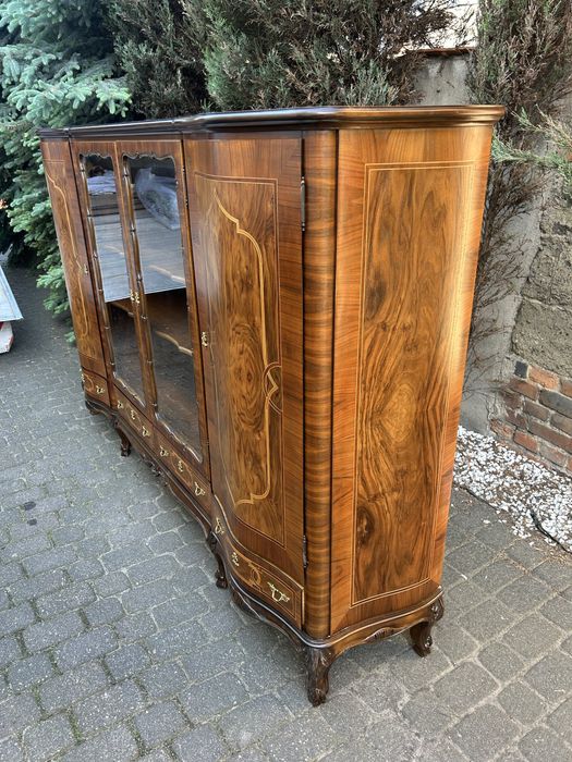 Stylowa Witryna Ludwikowska Komoda Ludwik Kredens Biblioteka Regał