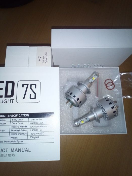 Led лампы 7S H4  цоколь EURS Авто LED ЛАМПА XHP-50 40W 6500K 8000LM