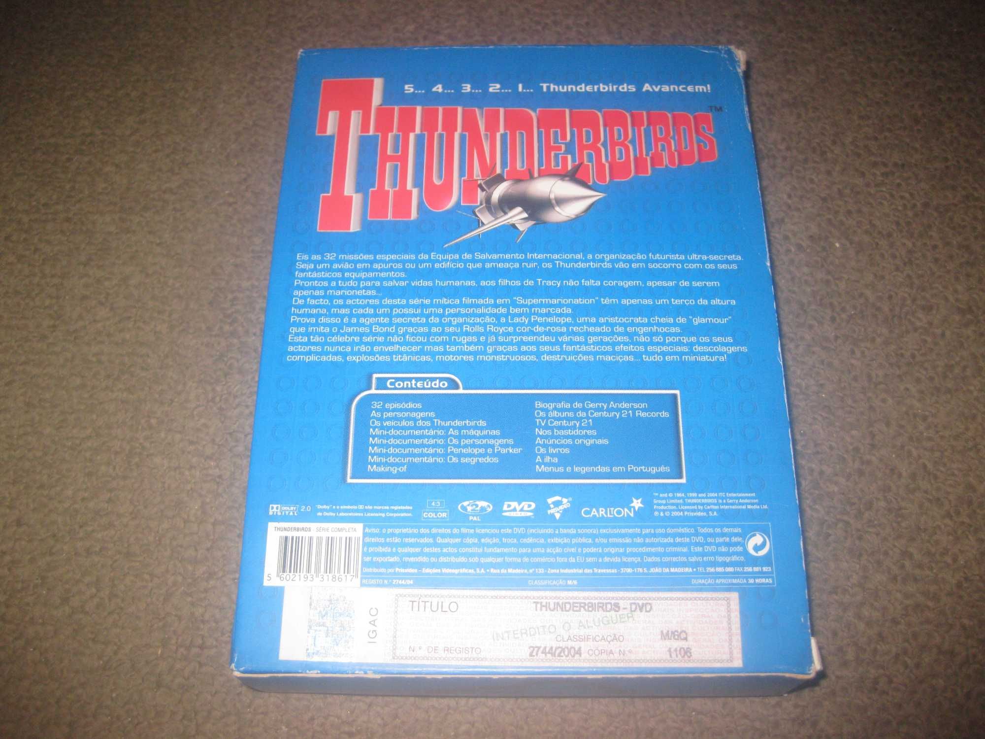 Série Completa "Thunderbirds" Edição em Digipack, com 8 DVDs/Box Rara!