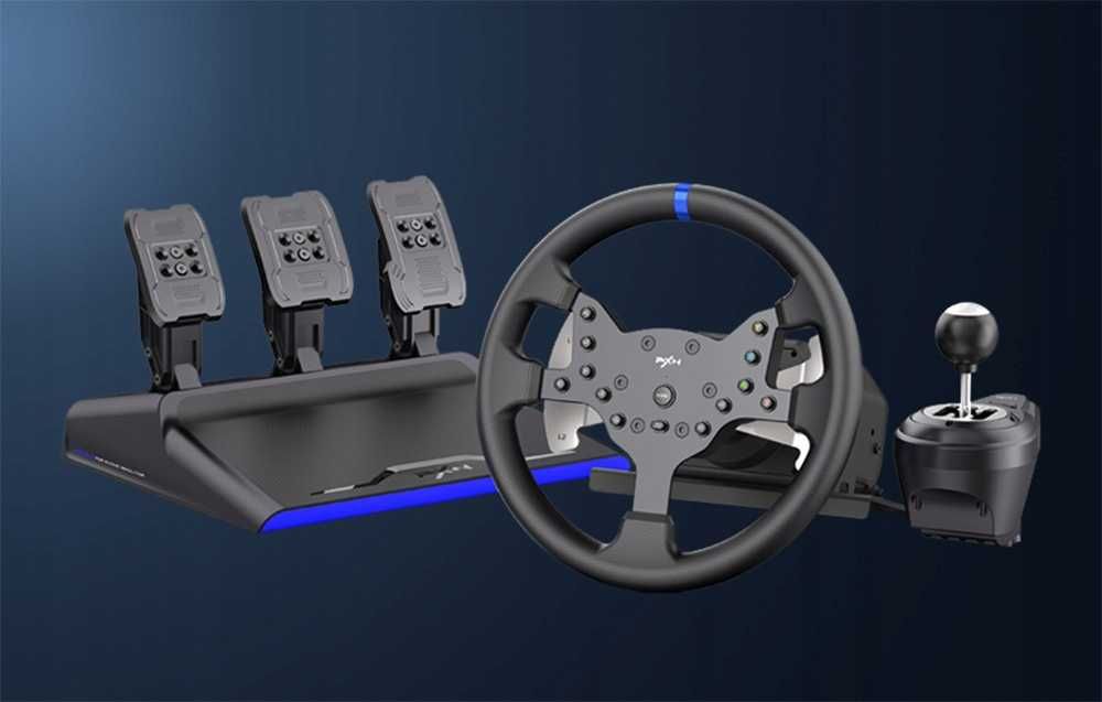Kierownica PXN-V99 z Pedałami i Skrzynią Biegów PC PS4 XBOX SWITCH 900