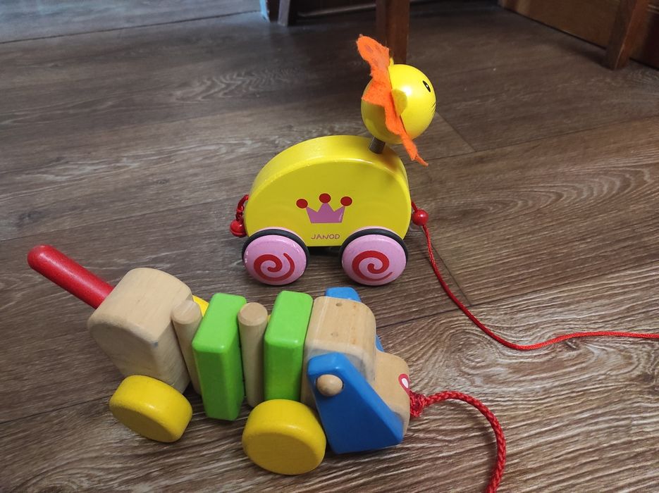 Каталка деревянная лев львёнок принцесса собачка