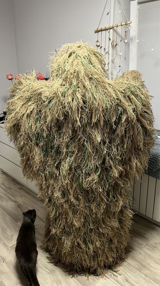 Маскувальне пончо Кікімора маскхалат Ghillie на мішковині