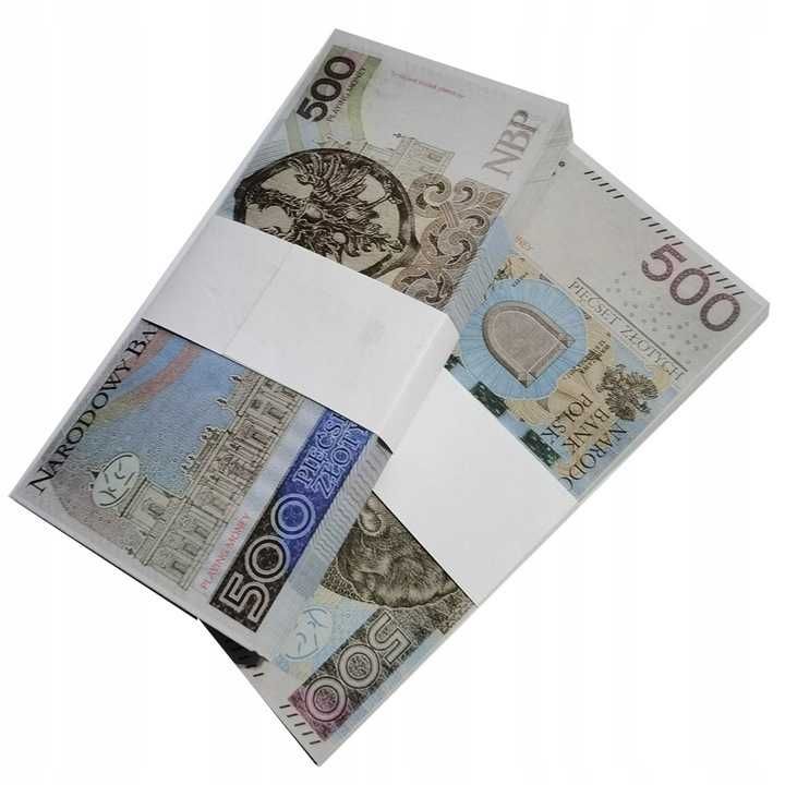 500 złotych banknoty do zabawy i nauki 10szt