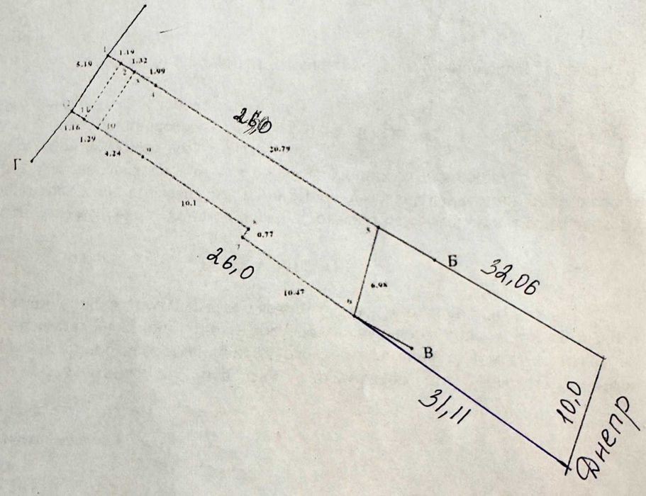Земельна ділянка під бізнес або відпочинок, ПЕРША ЛІНІЯ, Бородинський