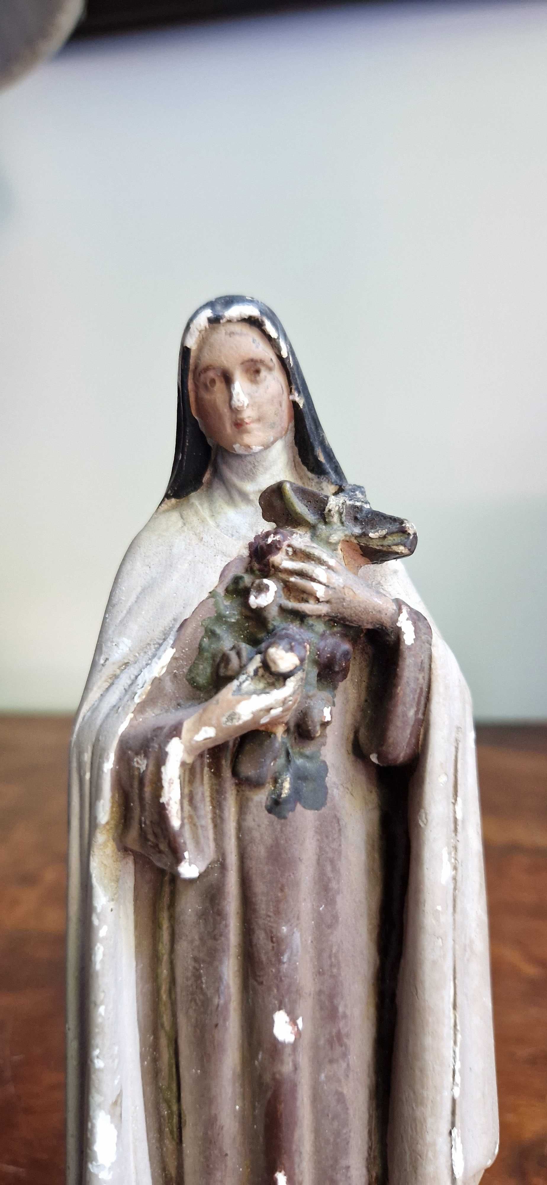 Antyk rzezba Św. Teresa Francja I pol XXw. dewocjonalia dekor sakralny