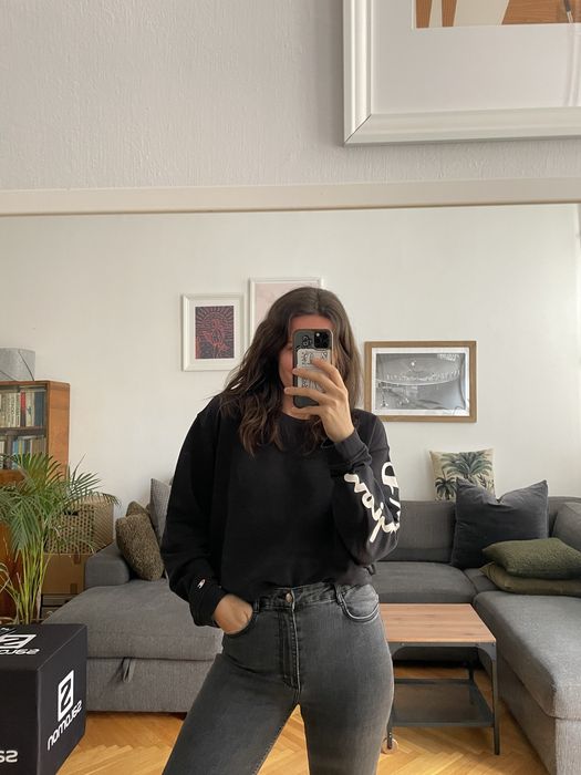 Bluza Champion, crewneck, czarna, oversize, roz. M