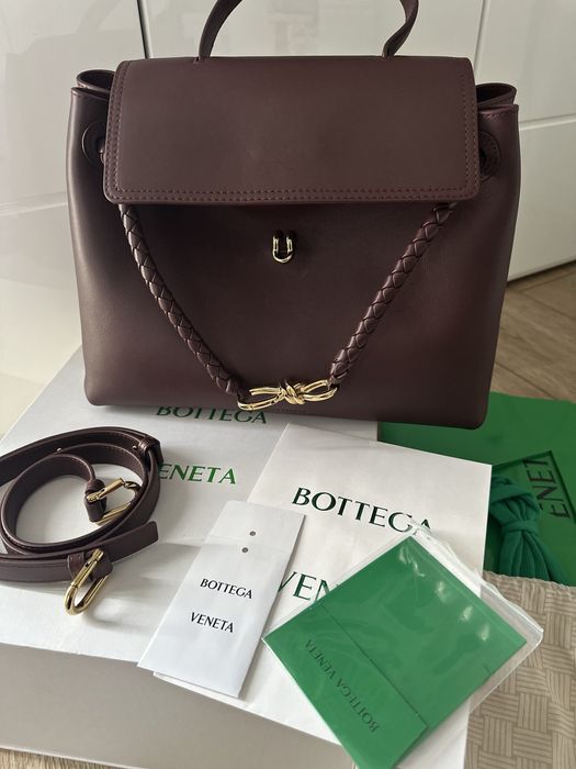 Bottega Veneta Ciao Ciao Medium Torebka Bag bordo skóra nat. Nowa