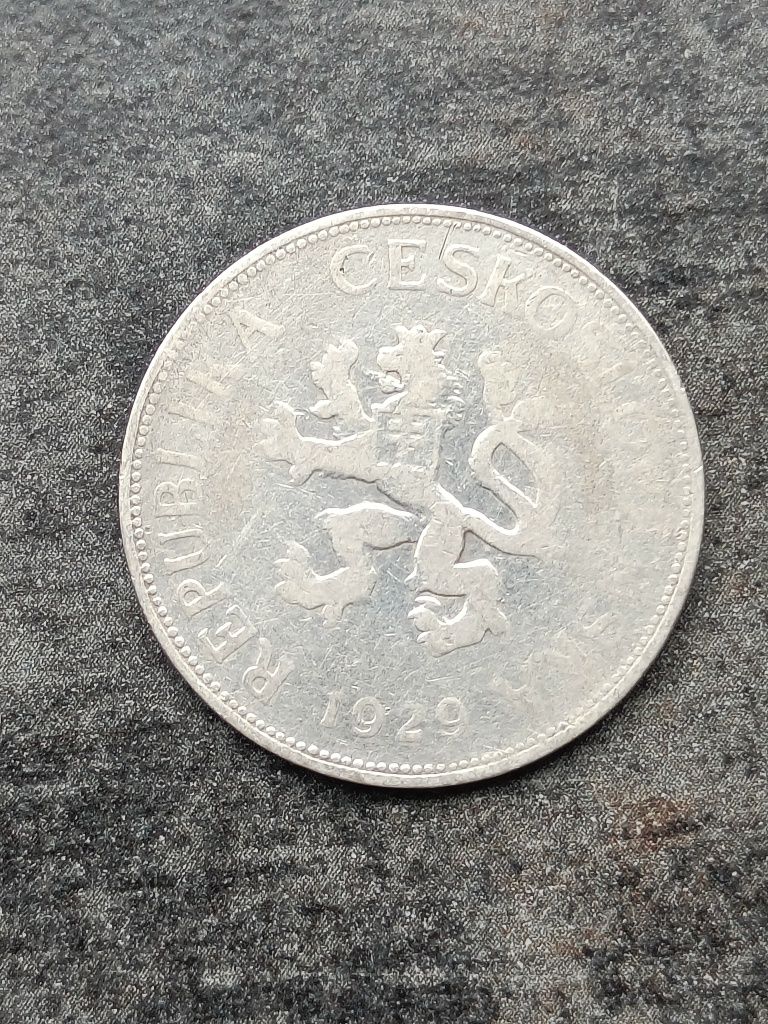 5 koron 1929r. Czechosłowacja srebro