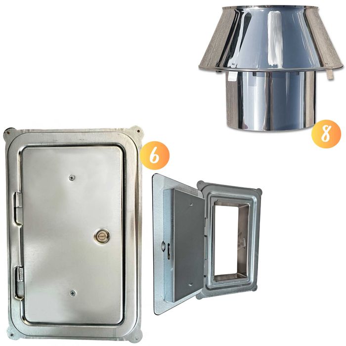 Komin systemowy 8m z wentylacją , komin 8m ceramiczny