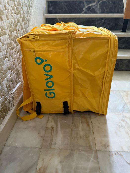 Mochilas da glovo impermeável vai com saco para chuva