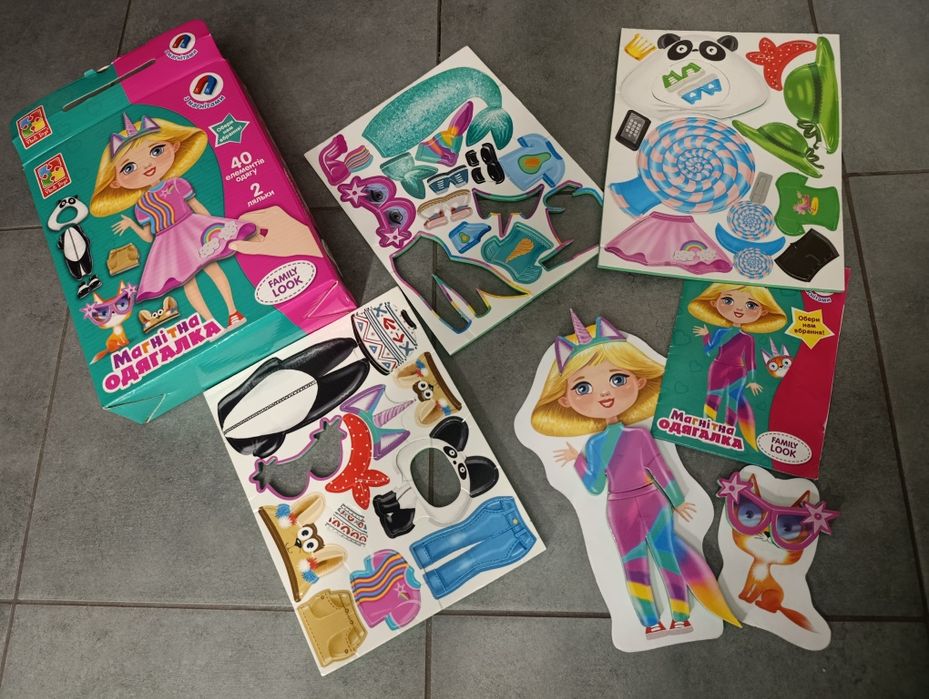 Набор магнитные одевалки,книги-пазлы.