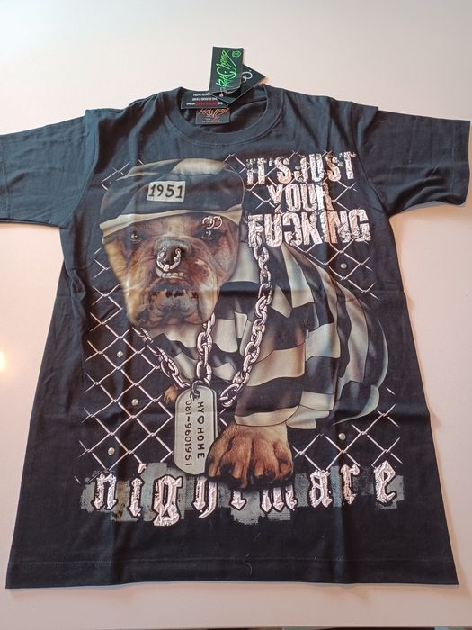 T-shirt marca Rock Chang 3D com Bulldog