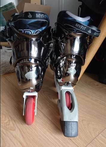 Rolki Powerslide Imperial 39 - 40, Szyny Rollerblade hamulec, dodatki
