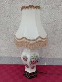 lampka porcelanowa z abażurem