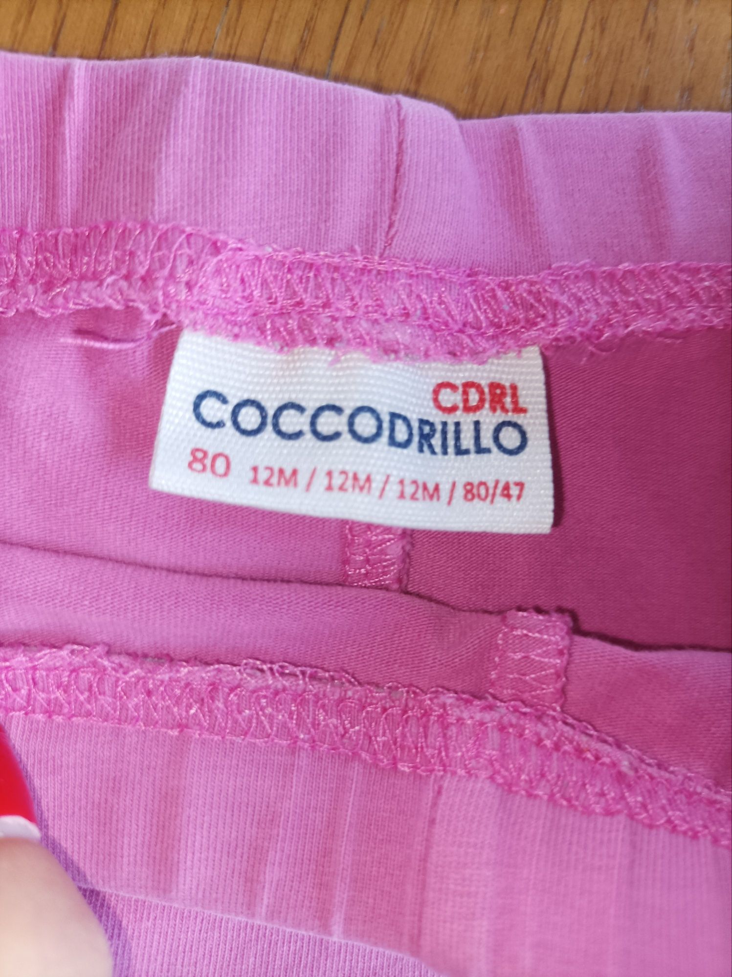 Dwie pary spodni 80 dla dziewczynki legginsy