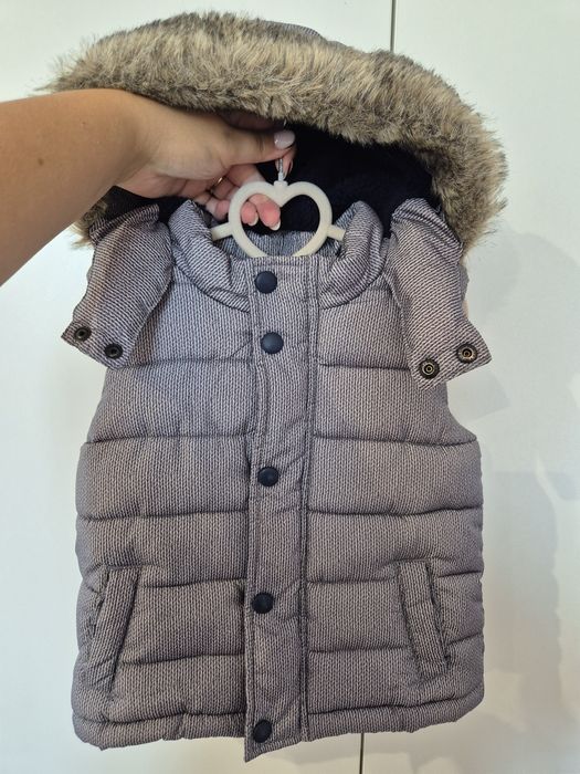 Kamizelka bezrękawnik z futerkiem 92