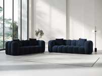 Sofa 3-os Clotilde CXL by Christian Lacroix Welur Granat 242x94x70cm