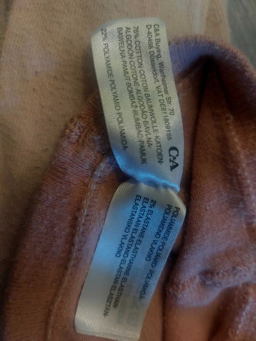 3-pak Rajstopki grubsze rozm. 68-74 cm C&A różowe/białe