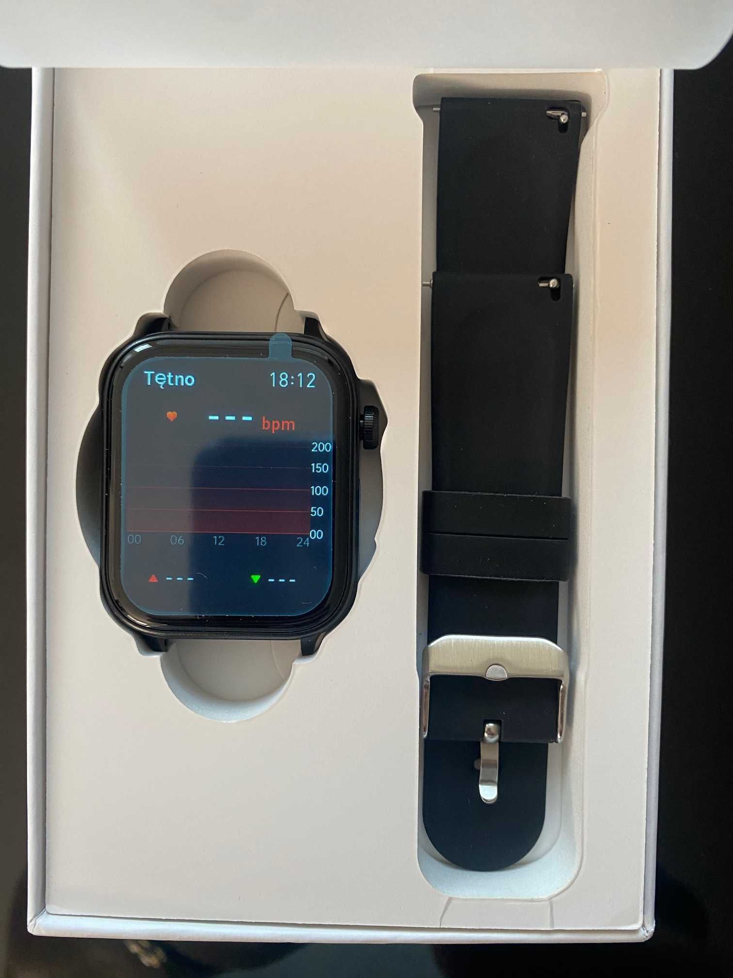 Zegarek Smartwatch Glukoza Cukier Lipidy Kwas moczowy EKG Połączenia