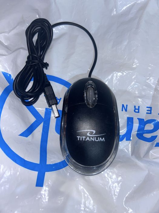 Myszka titanum przewodowa