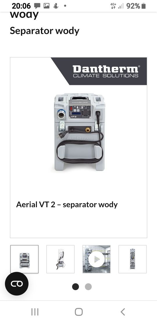 Osuszacz Piwietrza Turbina Aerial Aercube Vp 6 i separator wody Vp 2
