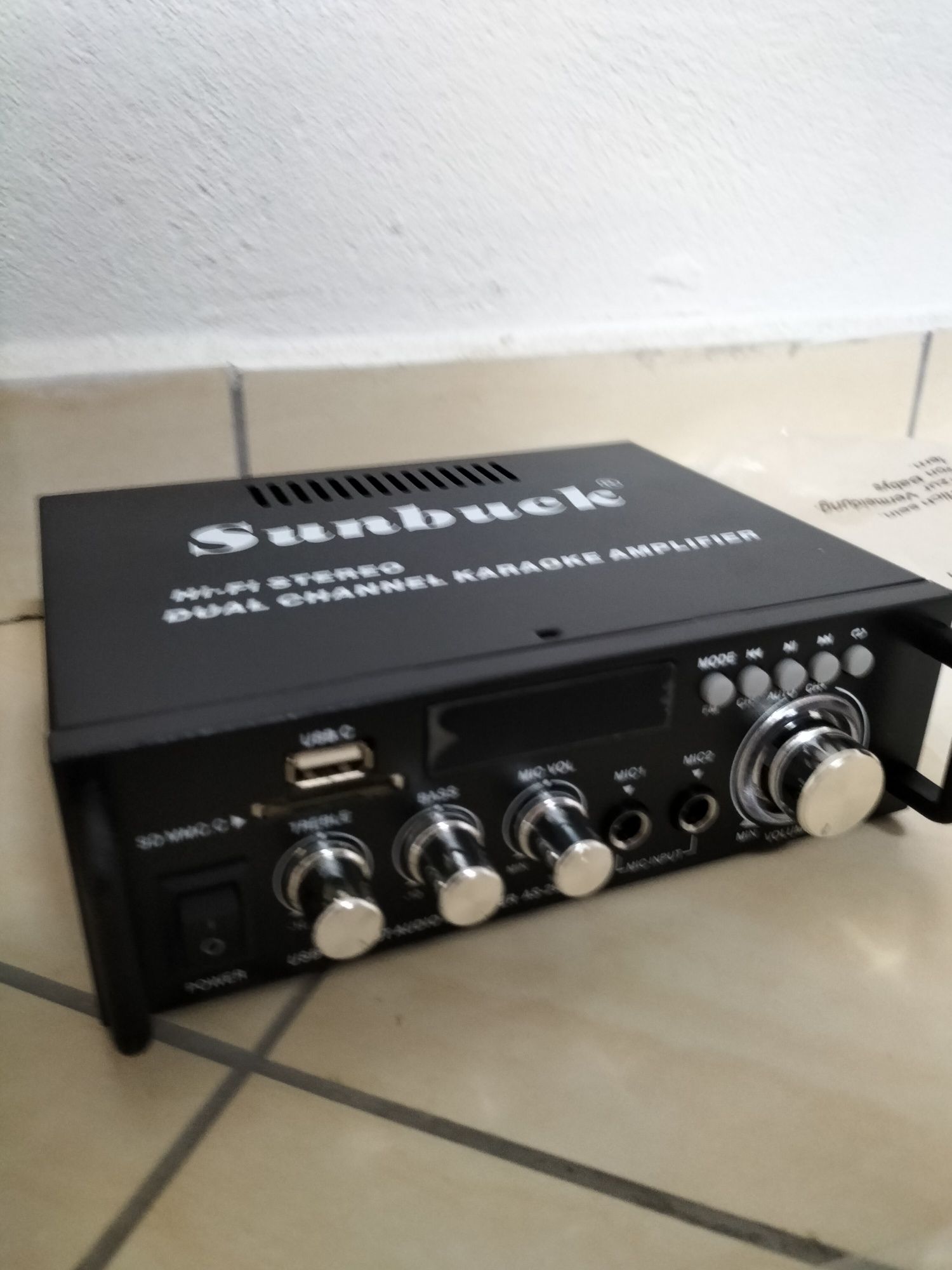 Amplituner stereo 2x35 watt USB/sd bluetooth karaoke idealny prezent