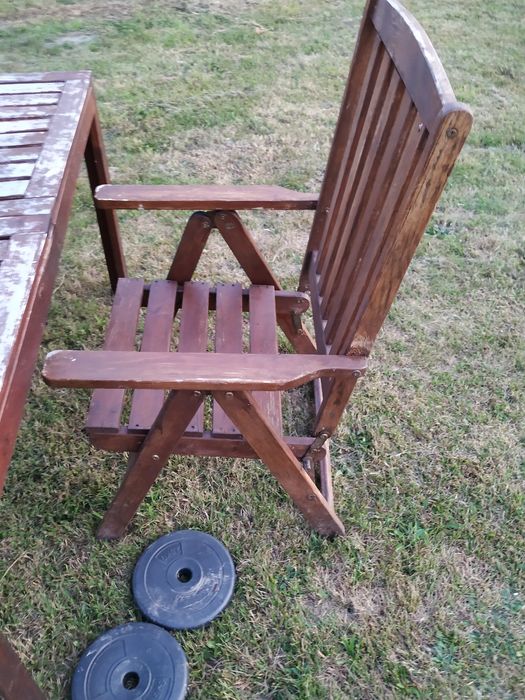 Zestaw meble ogrodowe stół Ikea applaro i 4 składane krzesła