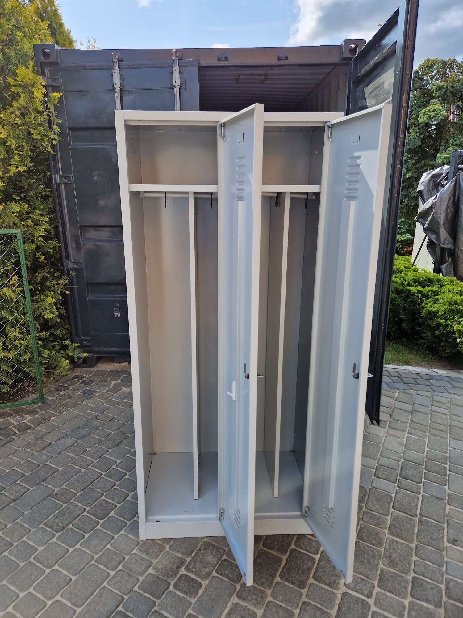 Szafka metalowa BHP 2 komorowa 180x80x50 dla pracowników