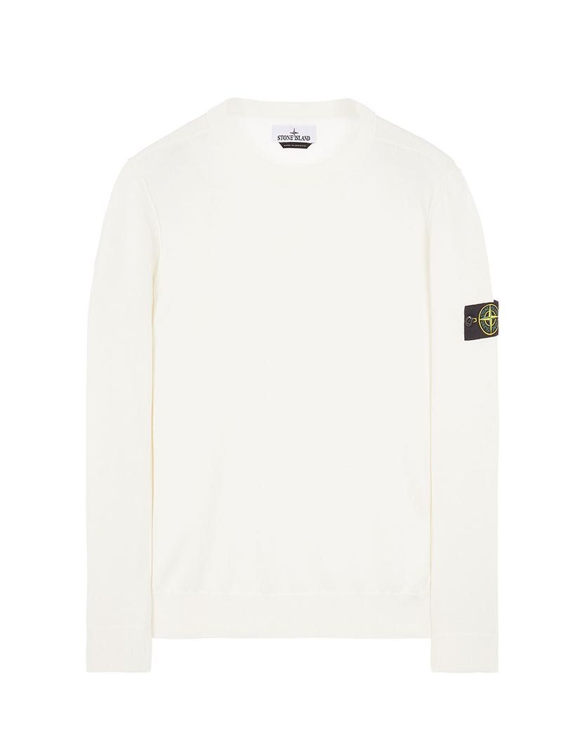 Светр Stone Island 540B2 Logo Sweater White