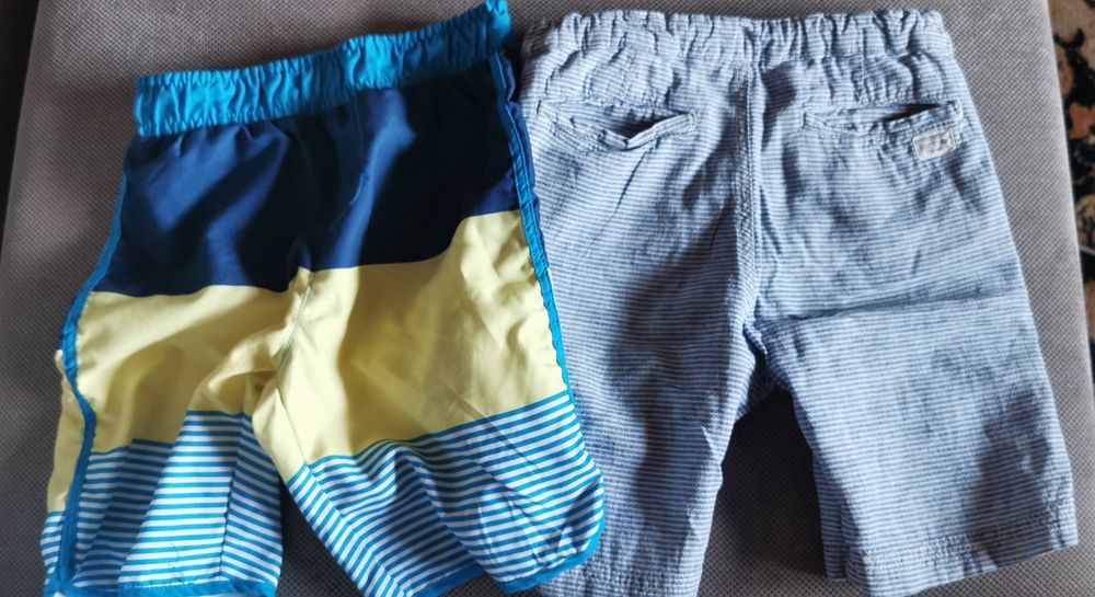 Spodenki chłopięce dwie pary rozm. 128 i 134