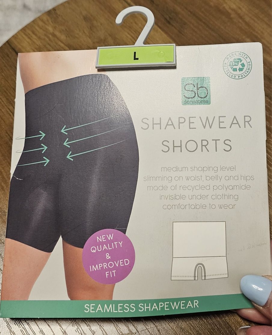 03 Majtki wyszczuplające szorty spodenki wysoki stan korygujące elasty