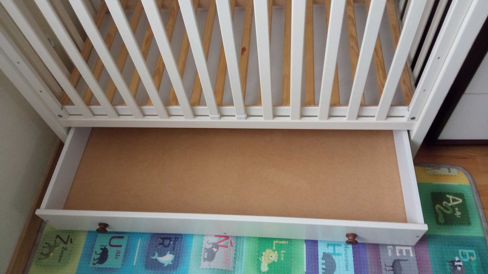 Drewniane łóżeczko Klupś + materac Fiki Miki Prestige Line 120x60