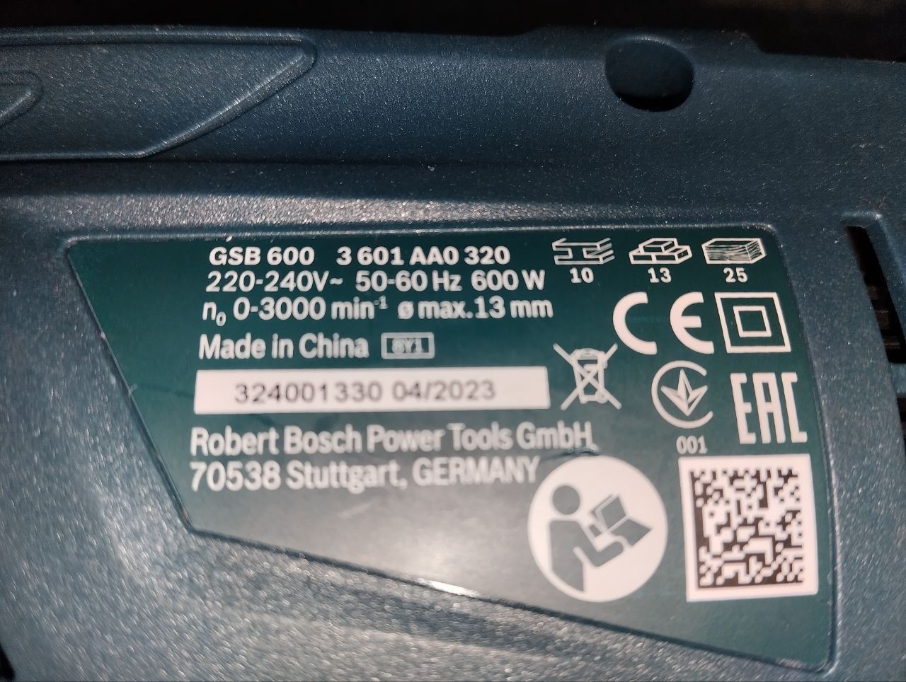 Ударний дриль Bosch GSB 600