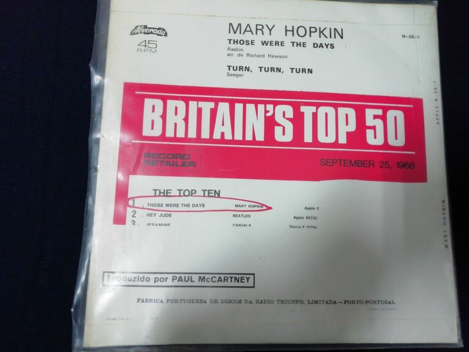 Vinil - "Those Were The Days" by Mary Hopkin