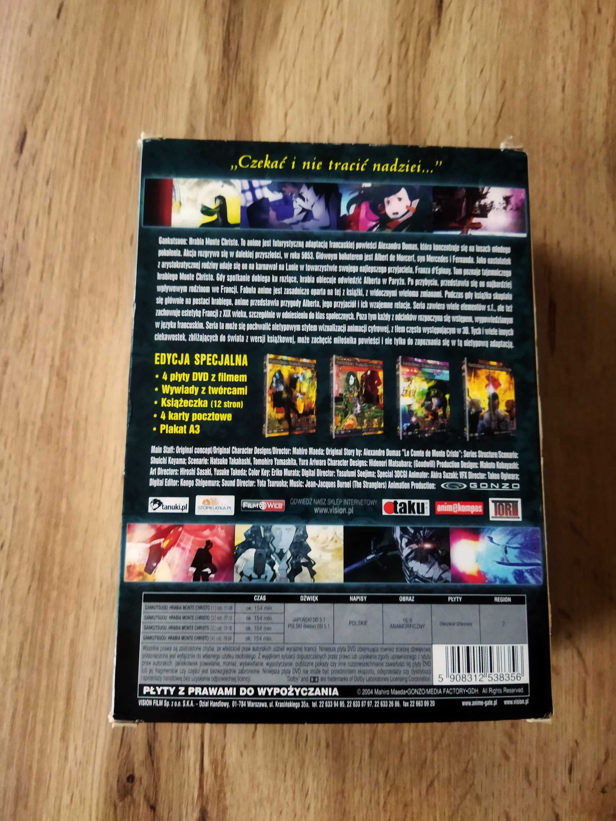 Gankutsuou: Hrabia Monte Christo | Edycja Specjalna | 4DVD Box | Anime
